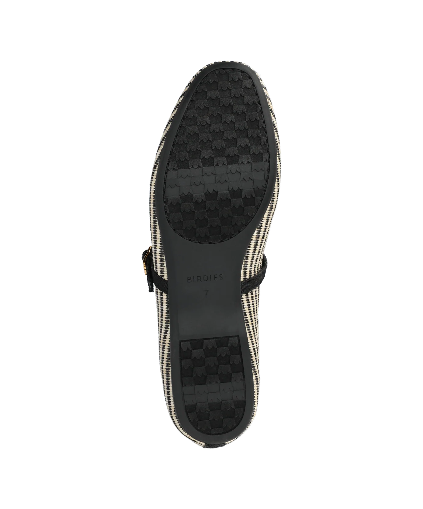 The Hummingbird Mary Jane - Black/Off White Two Tone Raffia - Image 6
