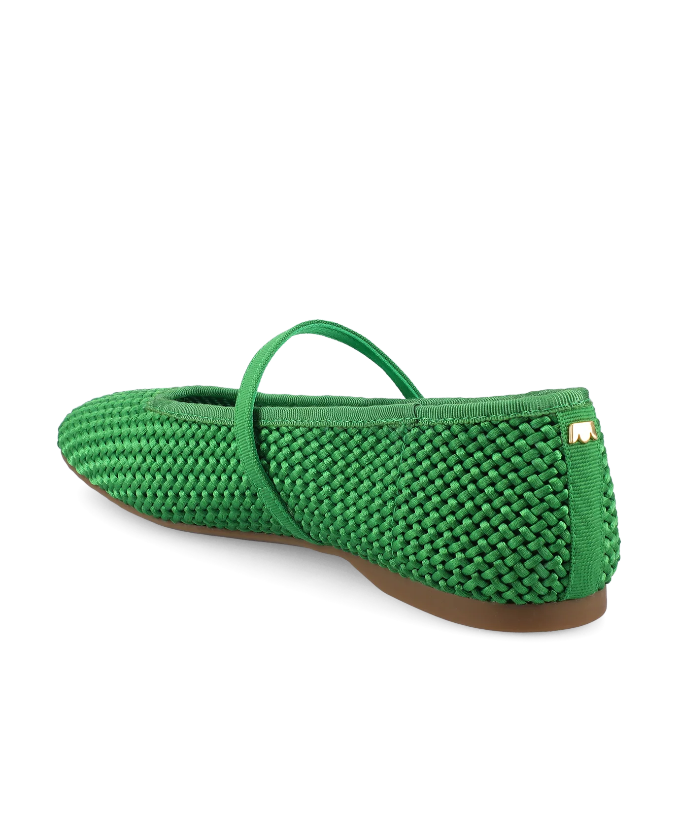 The Hummingbird Mary Jane - Kelly Green Woven Satin - Image 5