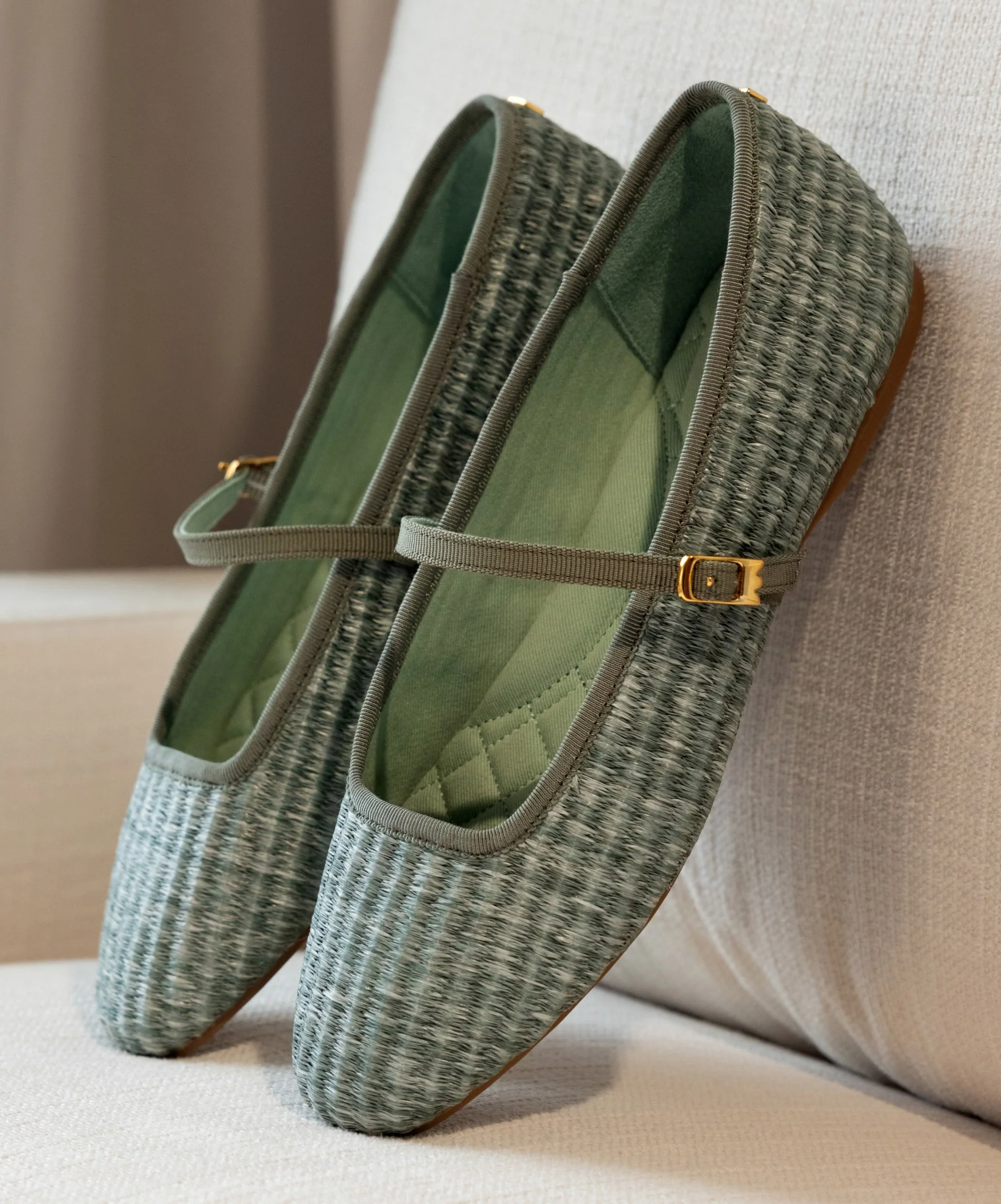 The Hummingbird Mary Jane - Seafoam Raffia - Image 3