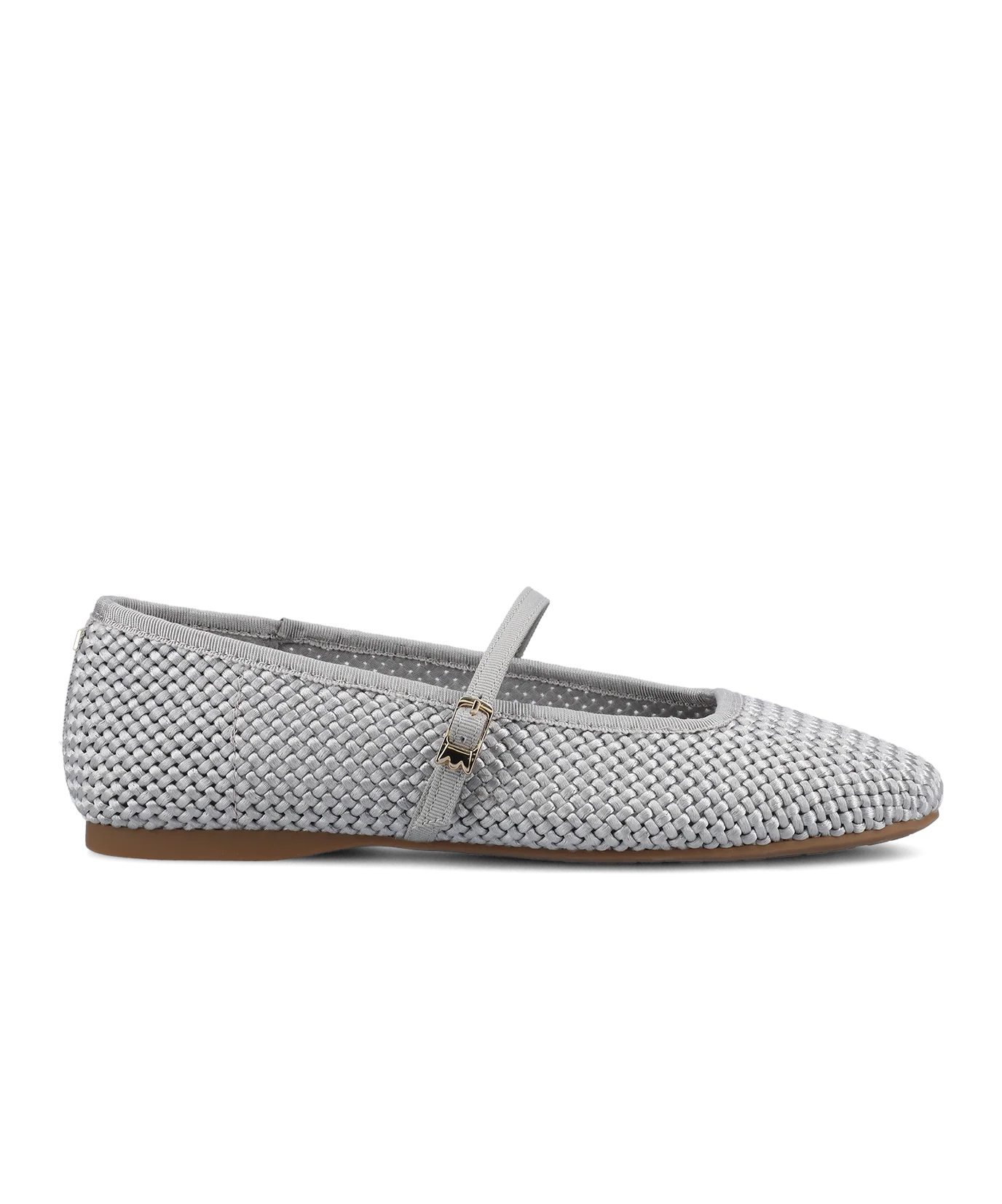 The Hummingbird Mary Jane - Silver Woven Satin - Image 4